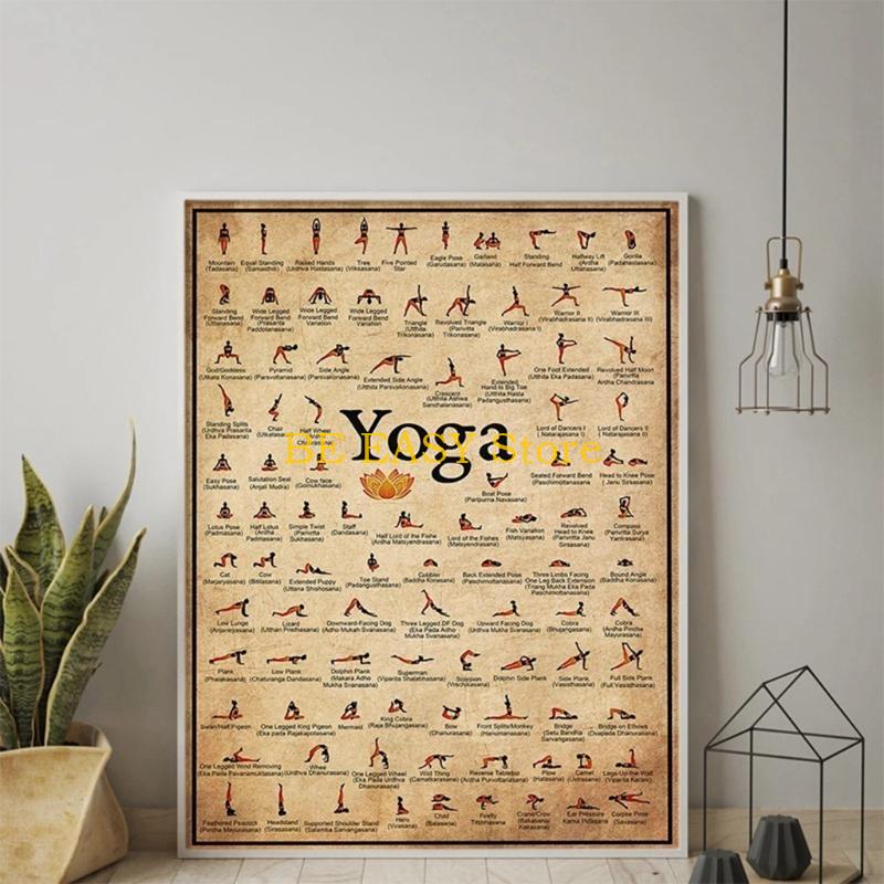Home Gym Yoga Room - E28F Retro Vintage Yoga In Nghệ