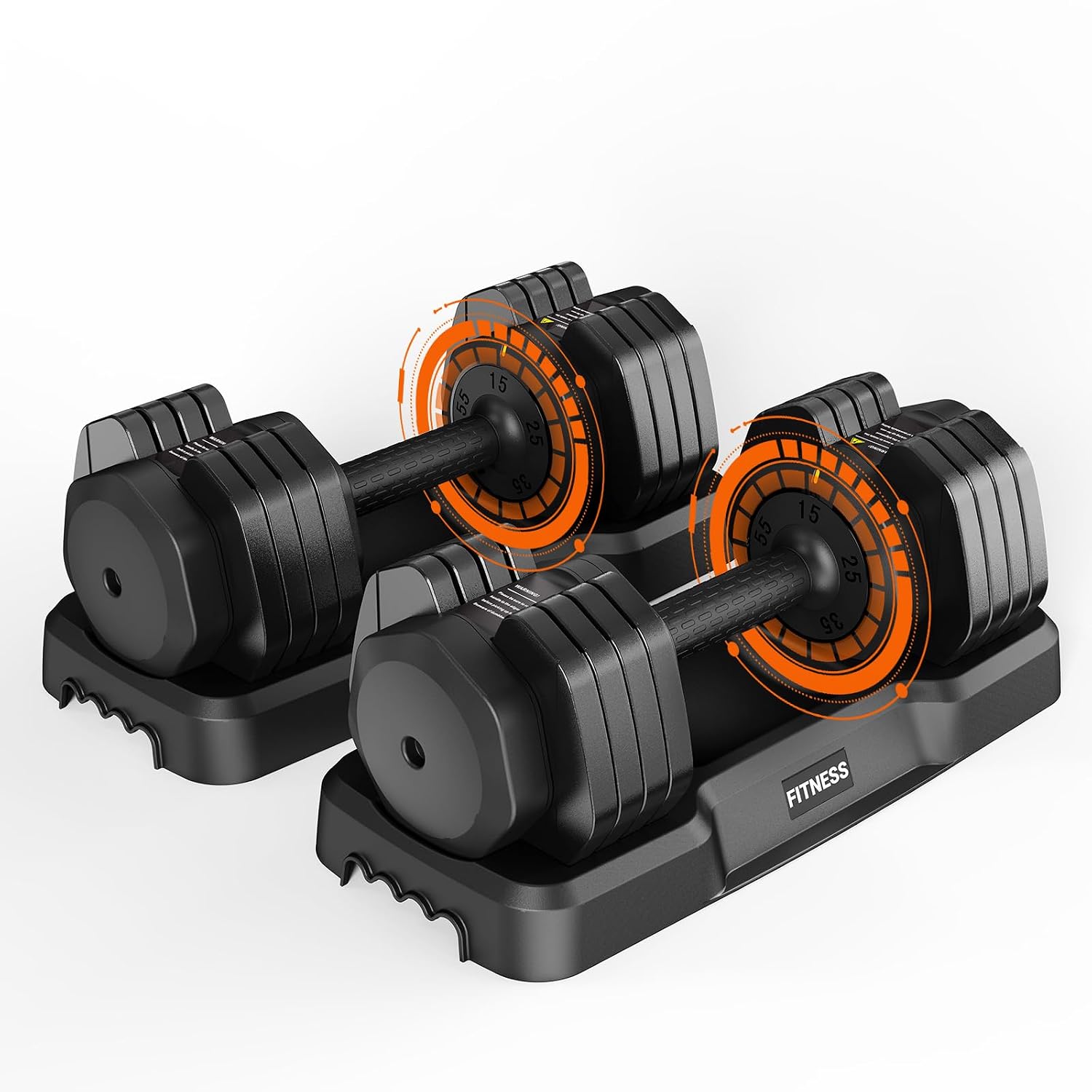 Home Gym Custom - Adjustable Dumbbells Set, 25/55LB Pair Free