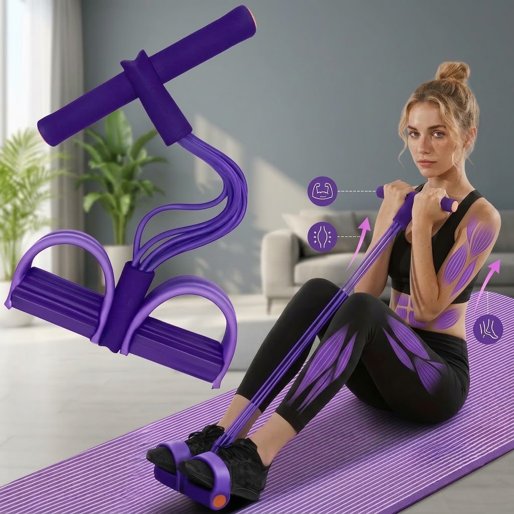 Pedal Resistance Band with Han - đánh giá và giá Home Gym Full Setup