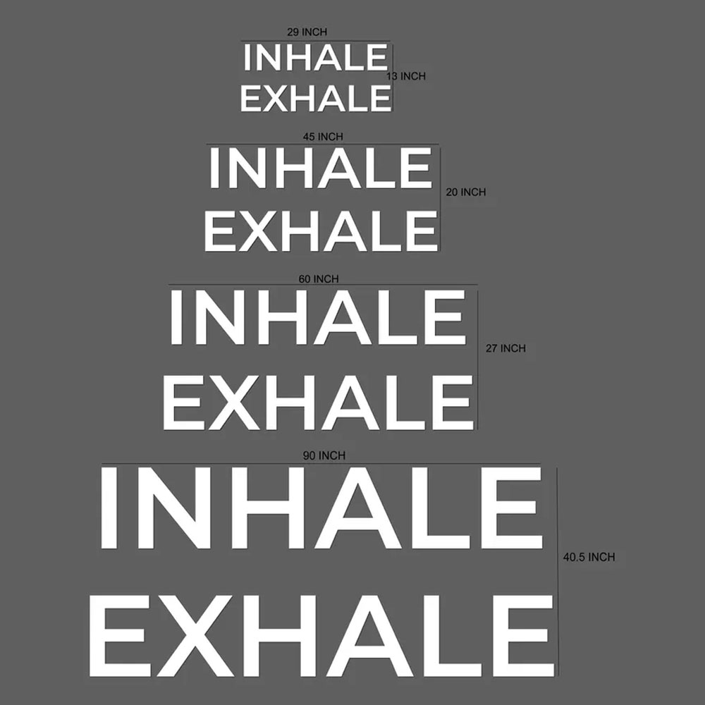 INHALE EXHALE Wall Sign Yoga S - đánh giá và giá Home Gym Yoga Room