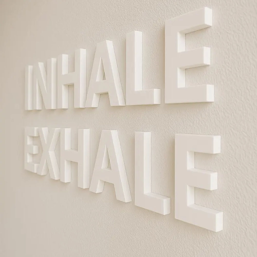 INHALE EXHALE Wall Sign Yoga S - đánh giá và giá Home Gym Yoga Room