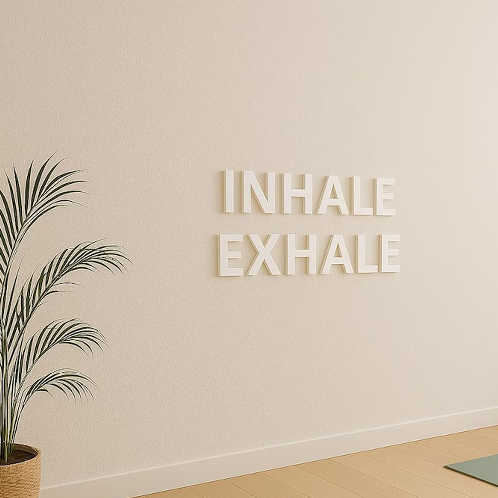 INHALE EXHALE Wall Sign Yoga S - đánh giá và giá Home Gym Yoga Room