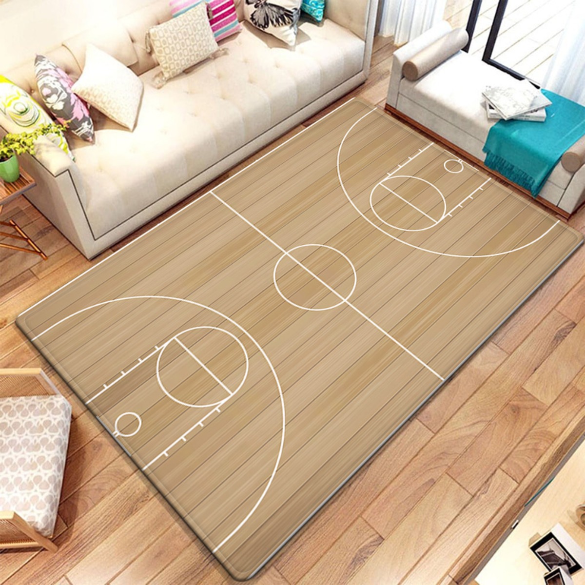 Basketball court design plush  - đánh giá và giá Home Gym And Basketball Court