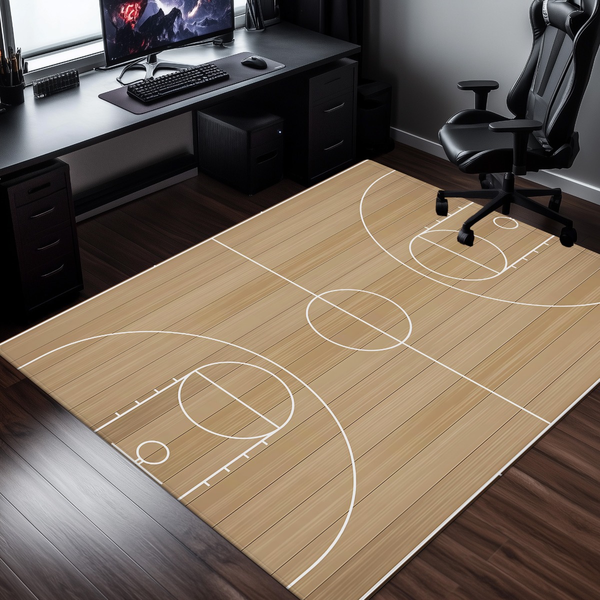 Basketball court design plush  - đánh giá và giá Home Gym And Basketball Court