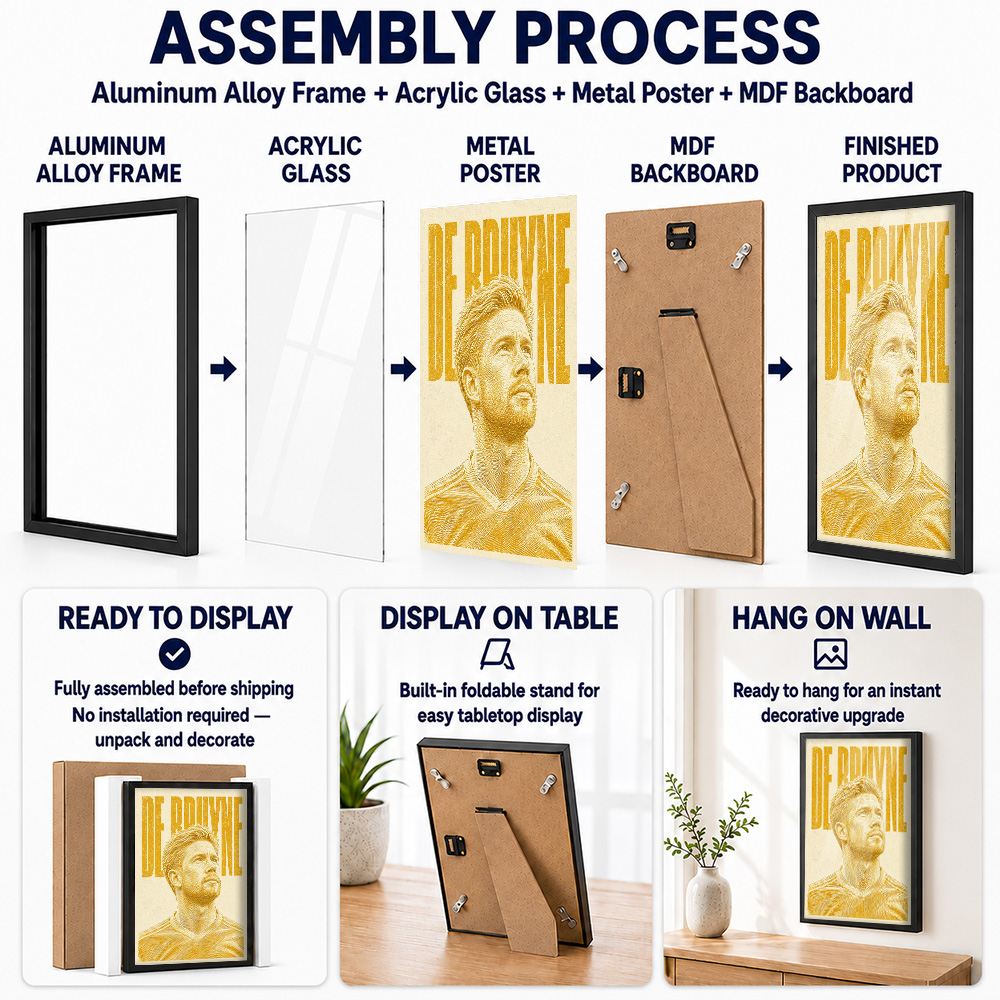 Kevin De Bruyne Framed Metal P - đánh giá và giá Home Gym Custom