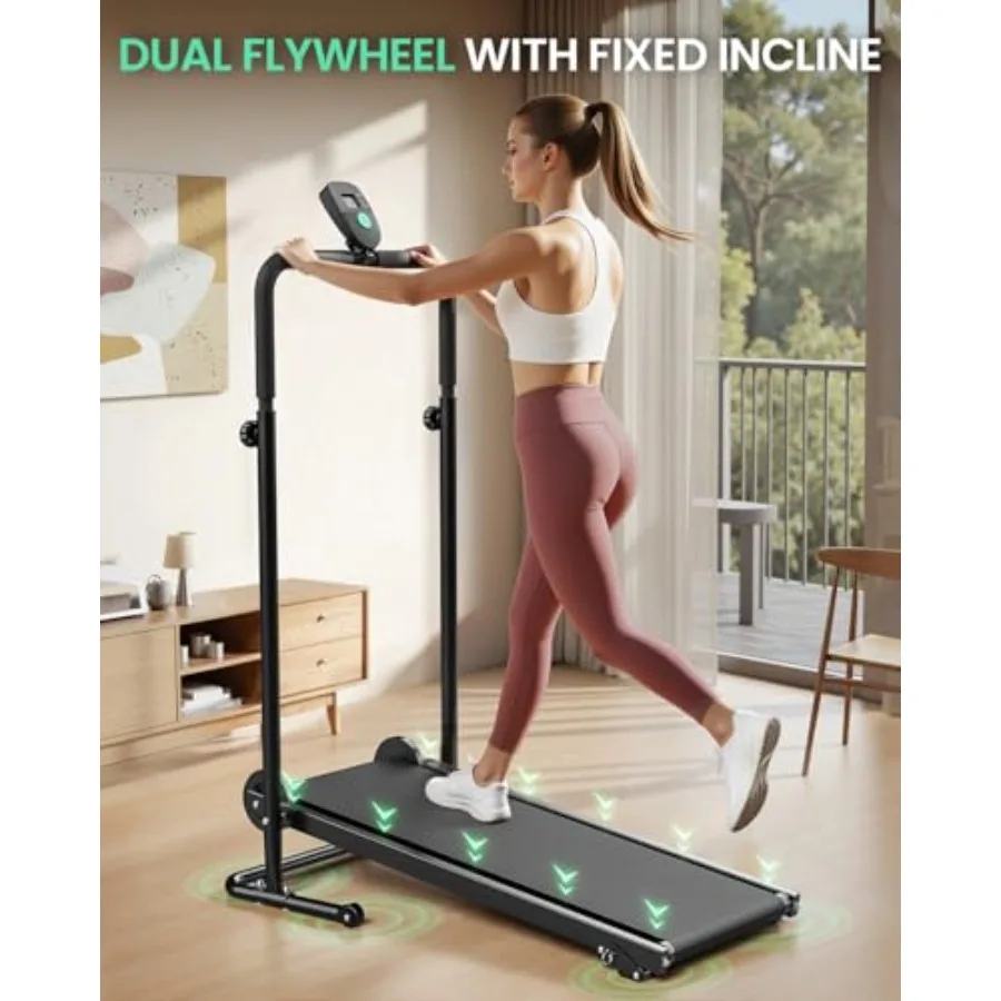 Dual Flywheel Manual Treadmill - đánh giá và giá Treadmill Home Gym