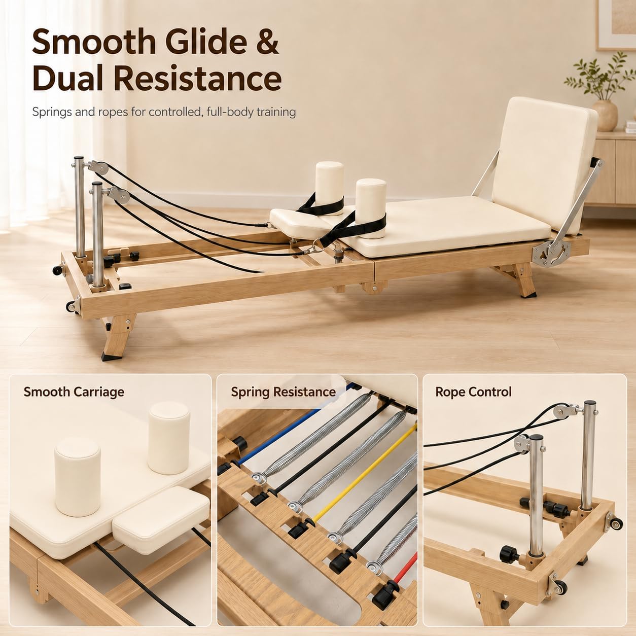 75 Inch Foldable Pilates Refor - đánh giá và giá Home Gym Full Setup