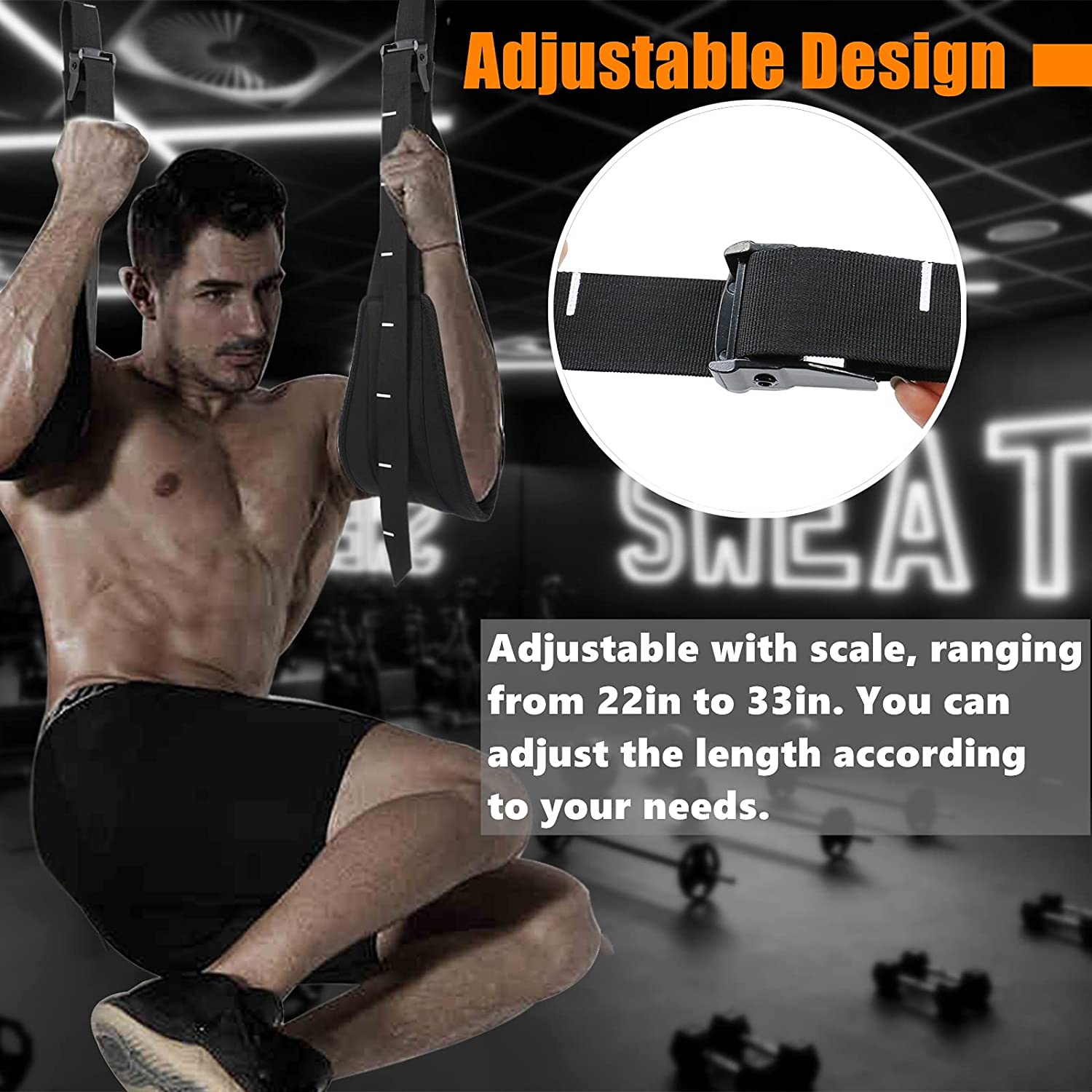 Adjustable Hanging Ab Straps w - đánh giá và giá Home Gym Second
