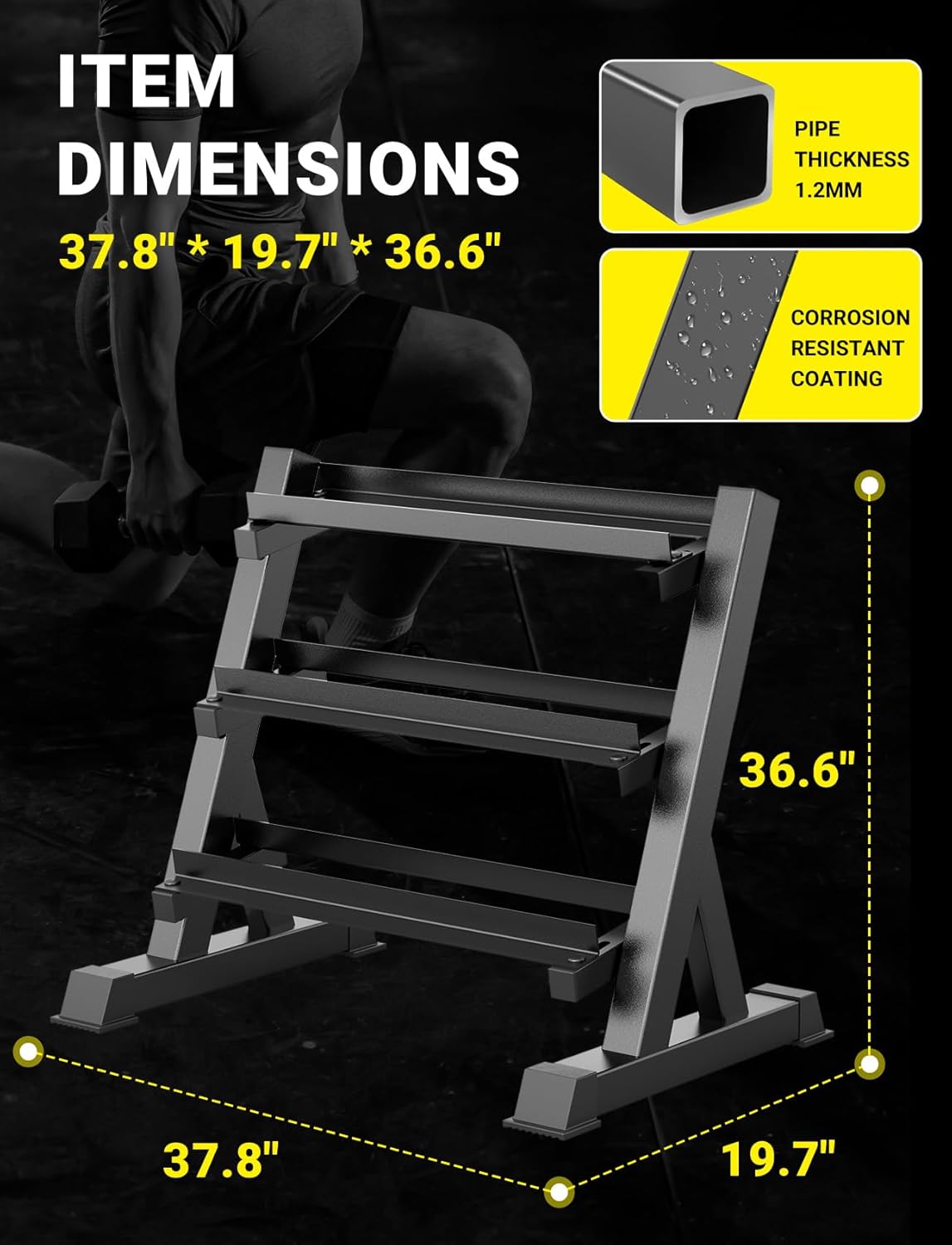 Home Gym Dumbbell Rack, 3 & 5  - đánh giá và giá Home Gym Compact